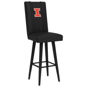 Swivel Bar Stool 2000 with Illinois Fighting Illini Black I Logo
