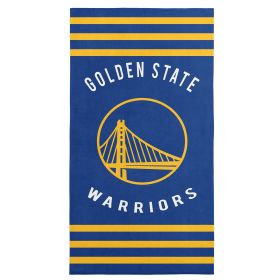 Golden State Warriors NBA Stripes Beach Towel 30 x 60 inches